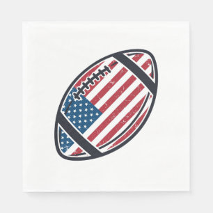 Patriotic American Football Vintage Vector Design_ Napkin