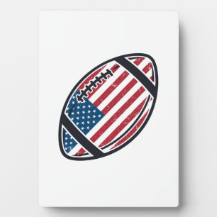 Patriotic American Football Vintage Vector Design_ Plaque