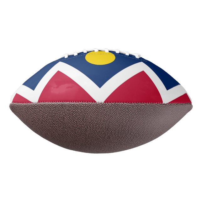 Patriotic american football with Denver flag (Rotated 270)