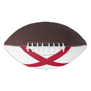 Patriotic american football with flag of Alabama