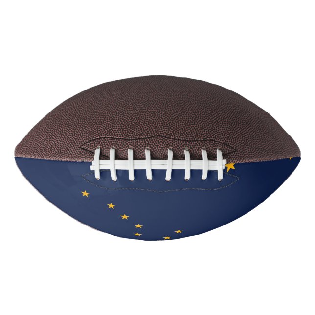 Patriotic american football with flag of Alaska (Front)