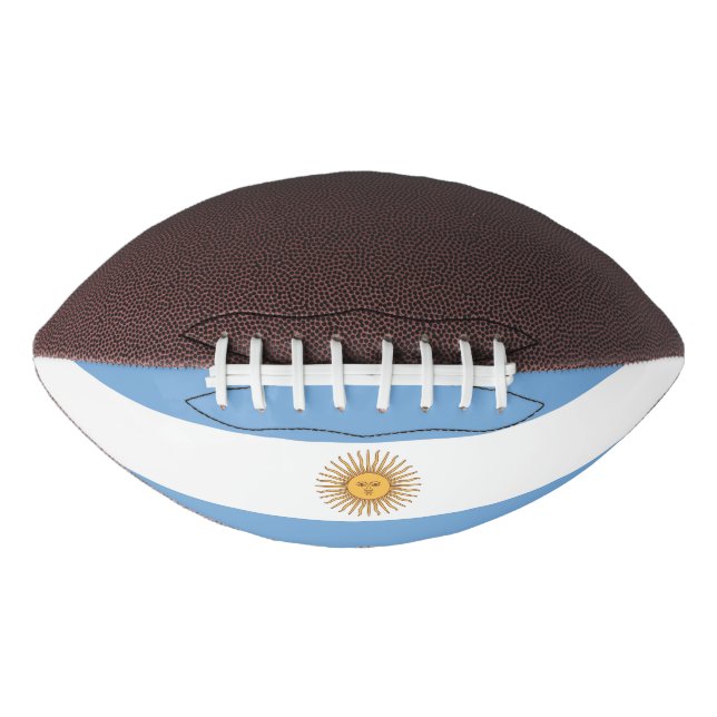 Patriotic american football with flag of Argentina (Front)
