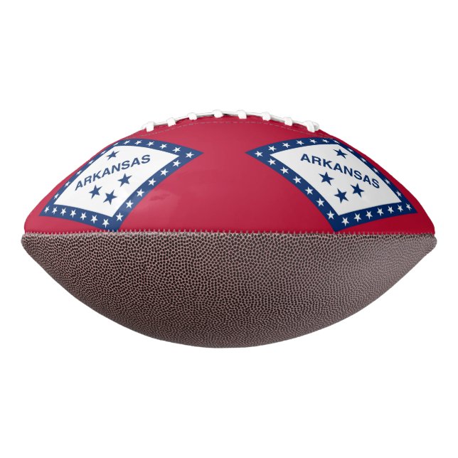 Patriotic american football with flag of Arkansas (Rotated 270)