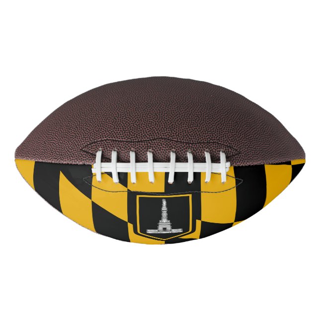 Patriotic american football with flag of Baltimore (Front)