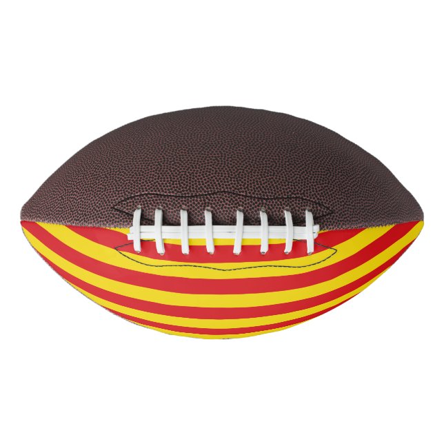 Patriotic american football with flag of Catalonia (Front)