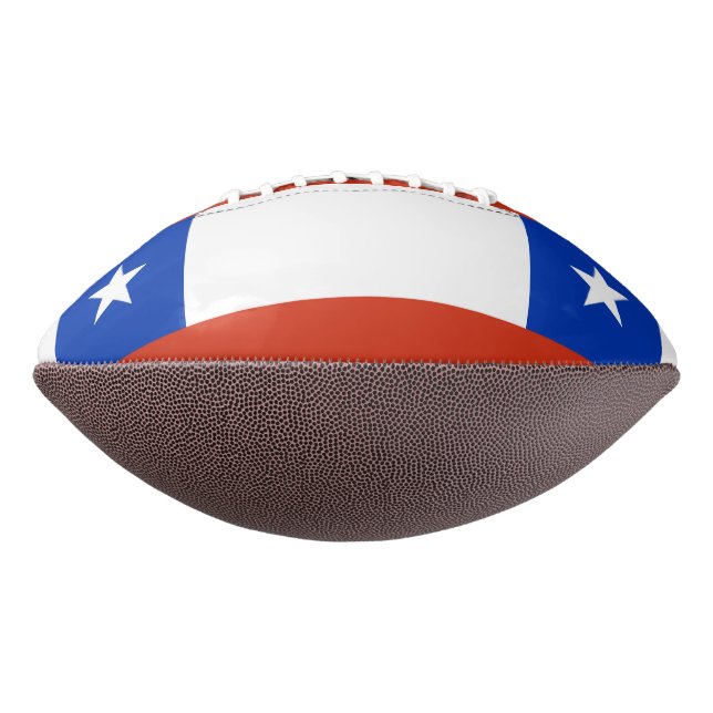 Patriotic american football with flag of Chile (Rotated 270)