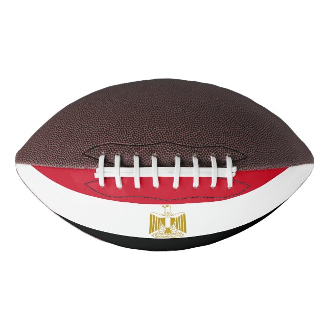 Patriotic american football with flag of Egypt (Front)
