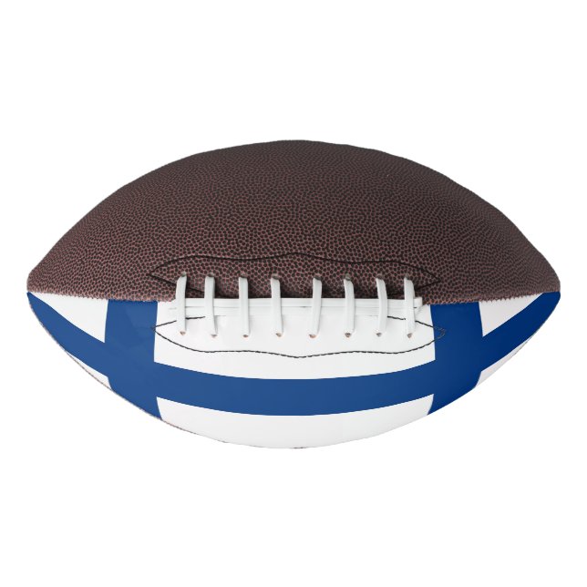 Patriotic american football with flag of Finland (Front)