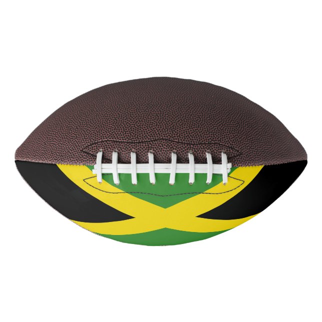 Patriotic american football with flag of Jamaica (Front)