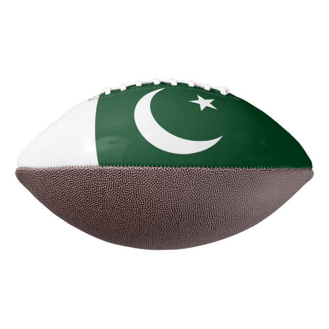 Patriotic american football with flag of Pakistan (Rotated 270)