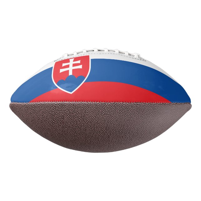 Patriotic american football with flag of Slovakia (Rotated 270)
