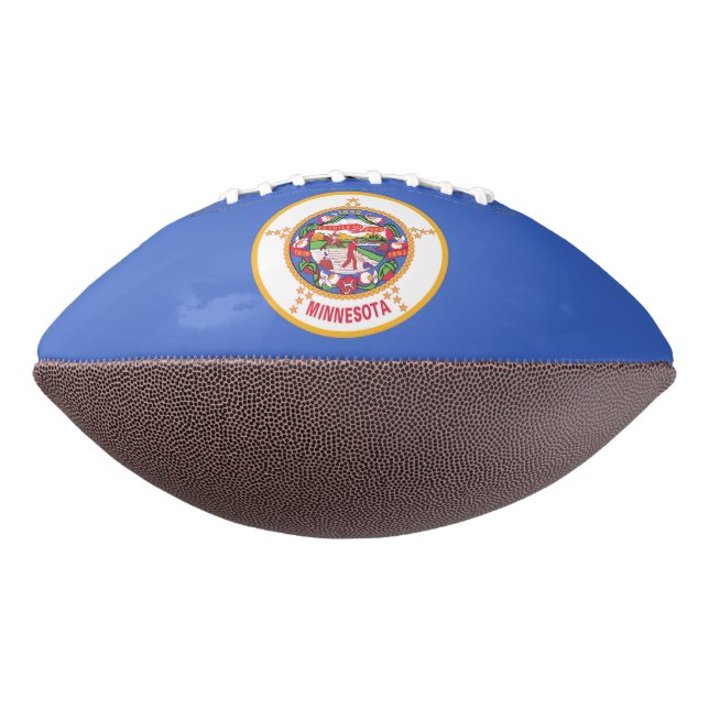 Patriotic american football with Minnesota flag (Rotated 270)