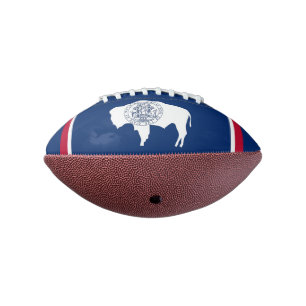 Patriotic american football Wyoming flag