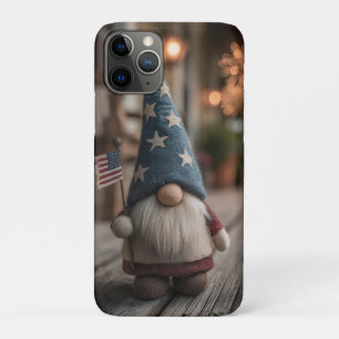 Patriotic American Gnome Holding Flag iPhone 11 Pro Case