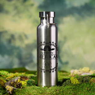 PATRIOTIC AMERICAN GOD FAMILY COUNTRY FREEDOM WATER BOTTLE