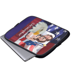 Patriotic American Icon photo template Laptop Sleeve