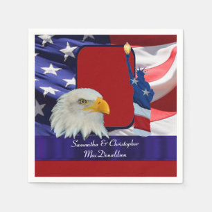 Patriotic American Icons Napkin