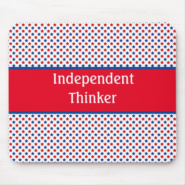 Patriotic American Independant Thinker Mouse Mat (Front)