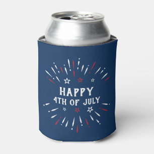 Patriotic American Independence Day 4th Of July Can Cooler