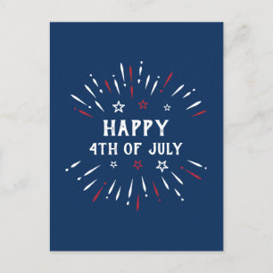 Patriotic American Independence Day 4th Of July Holiday Postcard