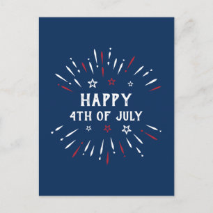 Patriotic American Independence Day 4th Of July Holiday Postcard