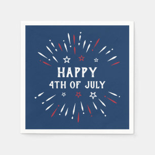Patriotic American Independence Day 4th Of July Napkin