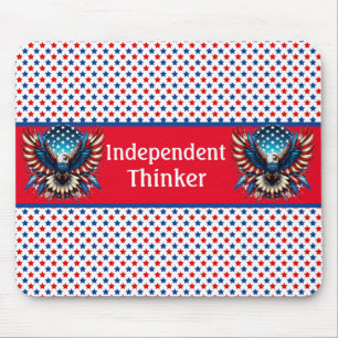 Patriotic American Independent Thinker Mouse Mat