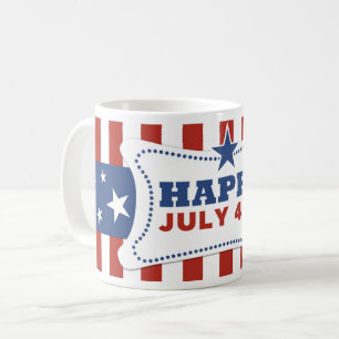 Patriotic American July 4th independence day mug