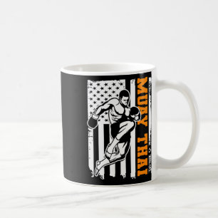 Patriotic American Kickboxing Gift Muay Thai Women Coffee Mug
