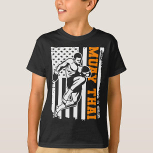 Patriotic American Kickboxing Gift Muay Thai Women T-Shirt