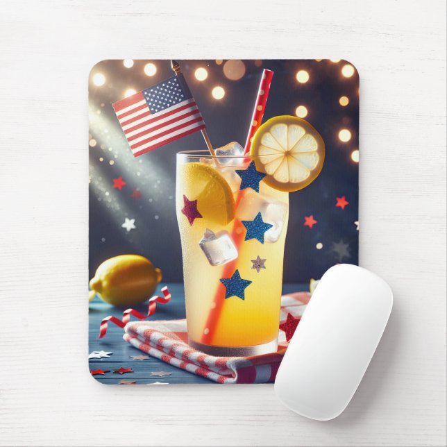 Patriotic American Lemonade Mouse Mat (With Mouse)