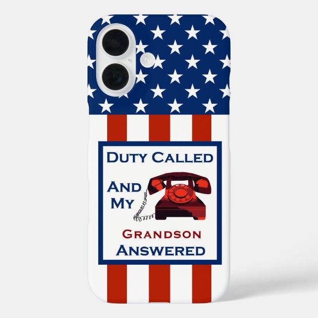 [Patriotic American]  Military Veteran Duty Called Case-Mate iPhone Case (Back)