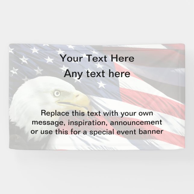 Patriotic American Military Veteran Event Banner (Horizontal)