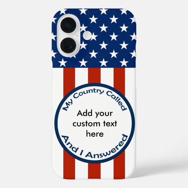 [Patriotic American]  Military Veteran My Country Case-Mate iPhone Case (Back)