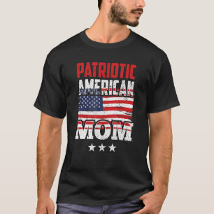 Patriotic American Mom Us Patriot Usa Mother Mommy T-Shirt