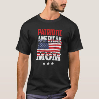 Patriotic American Mum Us Patriot Usa Mother Mummy T-Shirt