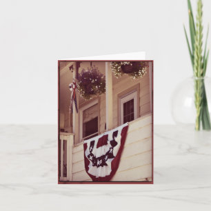 Patriotic American Porch Note Card