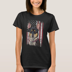Patriotic American Rat Terrier Dog USA Flag T-Shirt