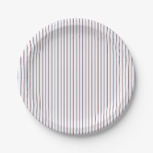 Patriotic American Red White and Blue Pinstripe