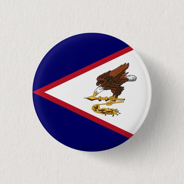 Patriotic American Samoa Flag 3 Cm Round Badge (Front)