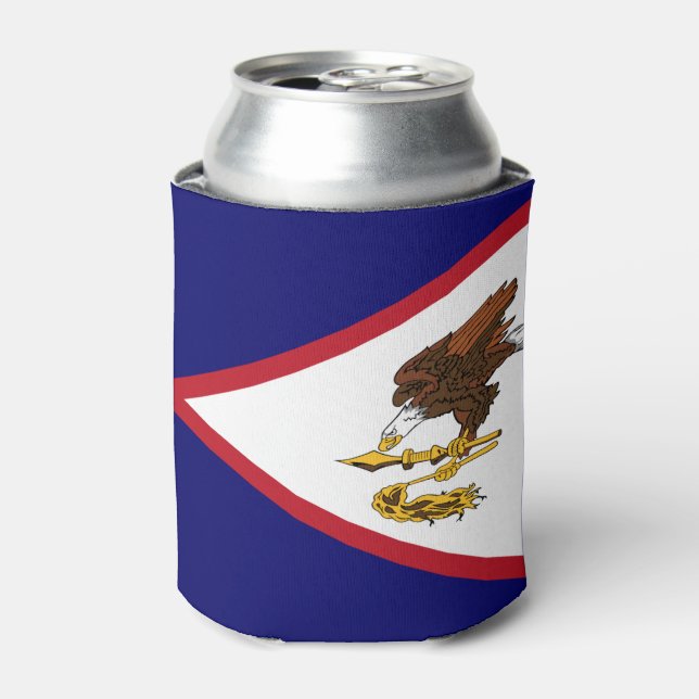 Patriotic American Samoa Flag Can Cooler (Can Front)