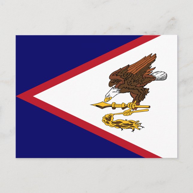 Patriotic American Samoa Flag Postcard (Front)