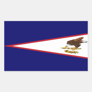 Patriotic American Samoa Flag Rectangular Sticker