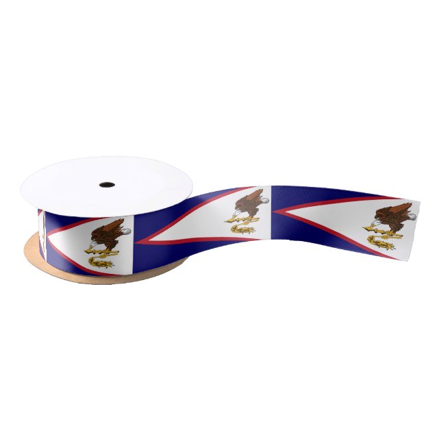 Patriotic American Samoa Flag Satin Ribbon (Spool)