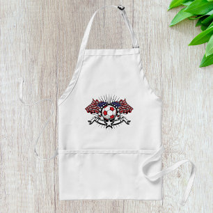 Patriotic American Soccer Design USA Flag Football Standard Apron