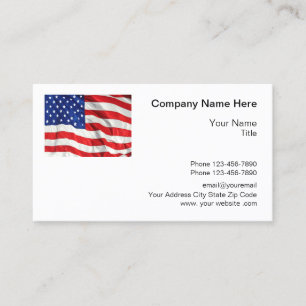 Patriotic American Stars And Stripes Business Card