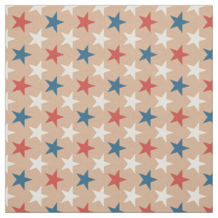 Patriotic American Stars pattern Fabric