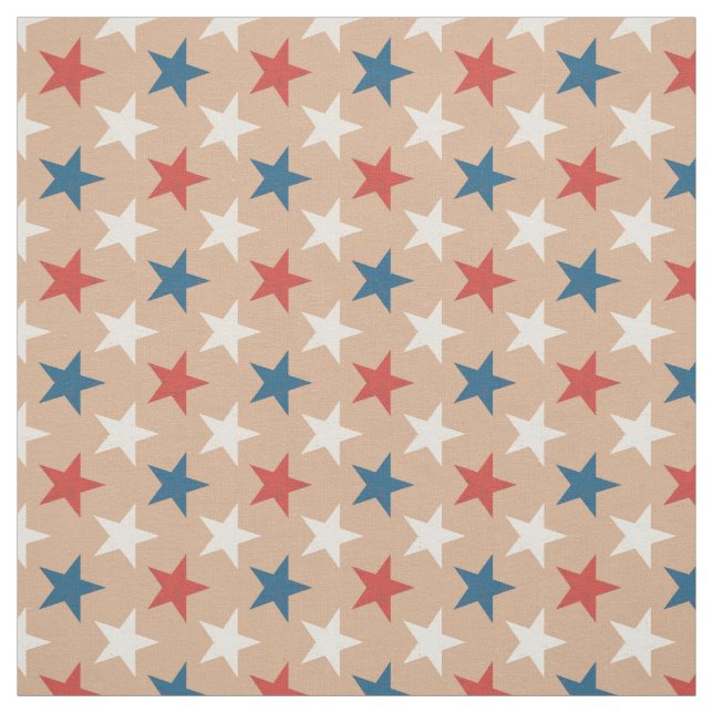 Patriotic American Stars pattern Fabric (Swatch)