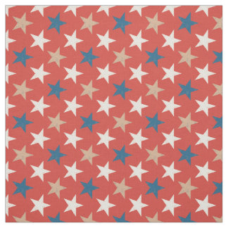 Patriotic American Stars pattern Fabric