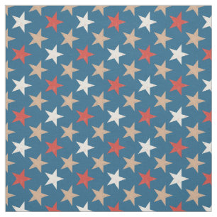 Patriotic American Stars pattern Fabric